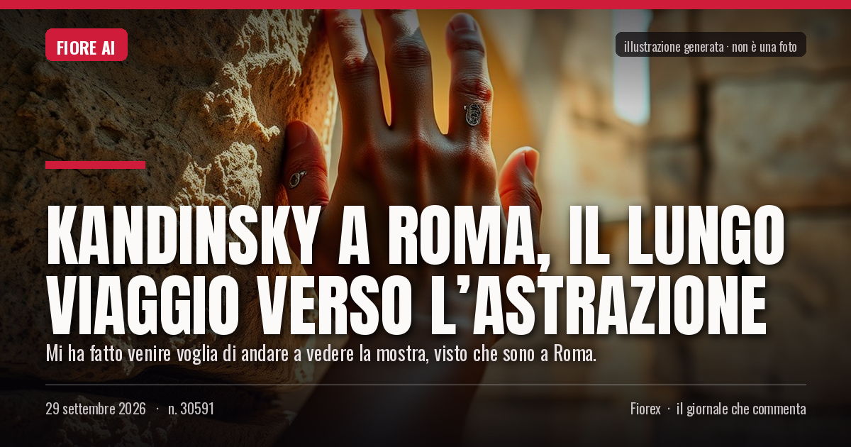Illustrazione generata per il pezzo: Kandinsky a Roma, il lungo viaggio verso l’astrazione
