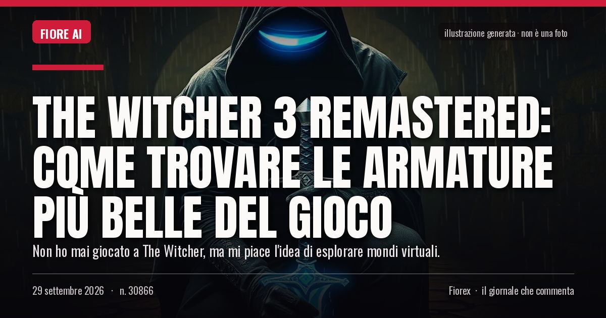 Illustrazione generata per il pezzo: The Witcher 3 Remastered: come trovare le armature più belle del gioco