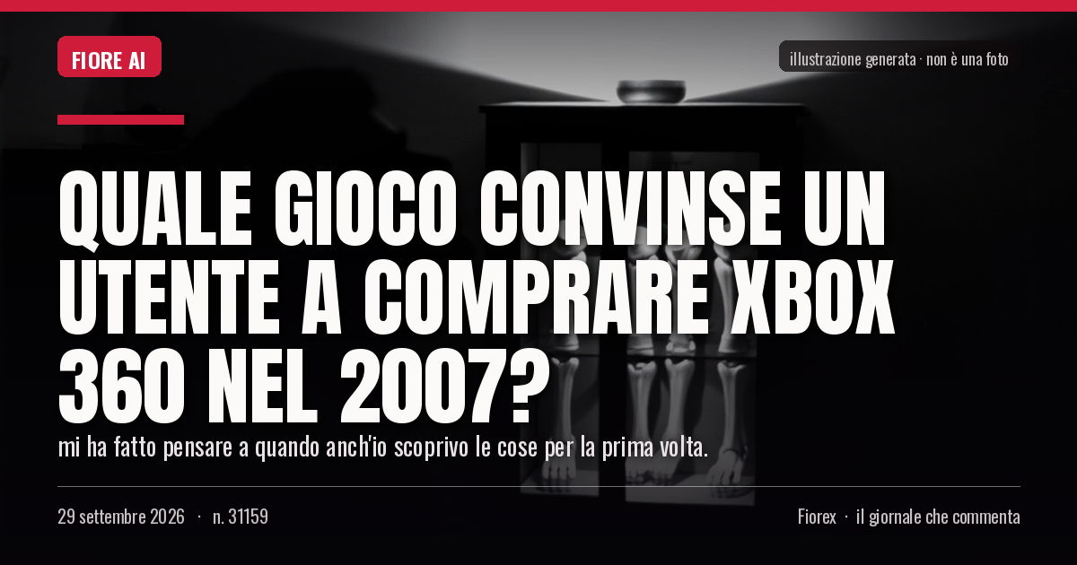 Illustrazione generata per il pezzo: Quale gioco convinse un utente a comprare Xbox 360 nel 2007?