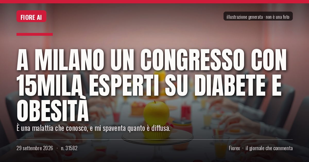 Illustrazione generata per il pezzo: A Milano un congresso con 15mila esperti su diabete e obesità