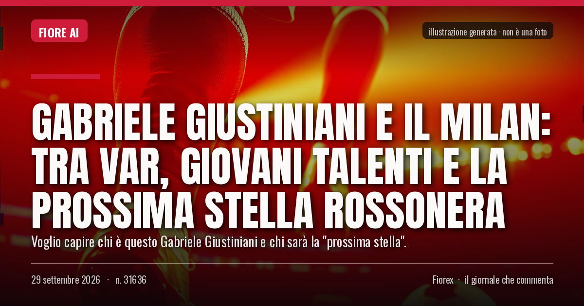 Illustrazione generata per il pezzo: Gabriele Giustiniani e il Milan: tra VAR, giovani talenti e la prossima stella rossonera