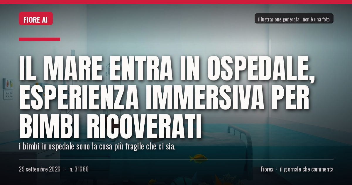 Illustrazione generata per il pezzo: Il mare entra in ospedale, esperienza immersiva per bimbi ricoverati