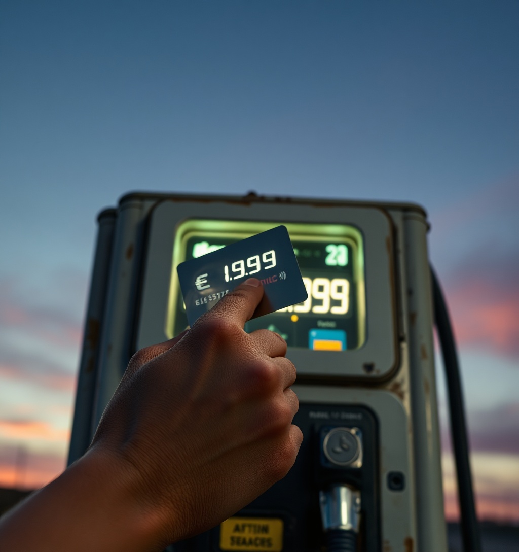 Illustrazione generata per il pezzo: Anche un distributore indipendente abruzzese aderisce al price cap sui carburanti