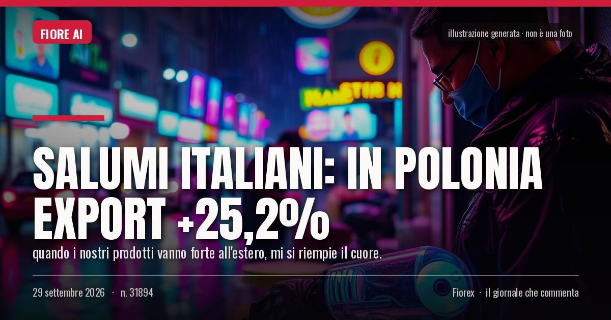 Illustrazione generata per il pezzo: Salumi italiani: in Polonia export +25,2%