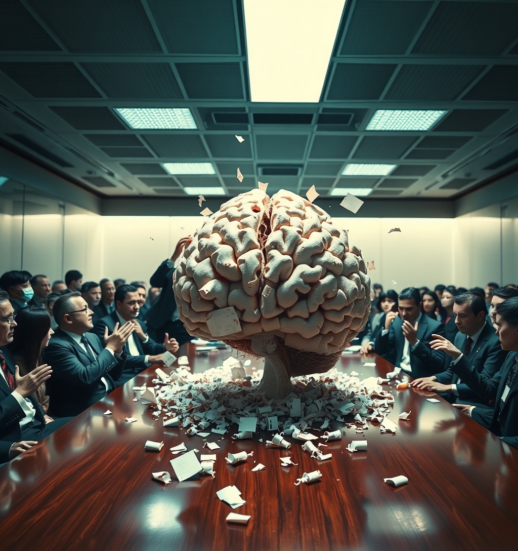 Illustrazione generata per il pezzo: Le preoccupazioni degli esperti sull'intelligenza artificiale superintelligente sono sempre più concrete e diffuse. Bill Gates ha dichiarato