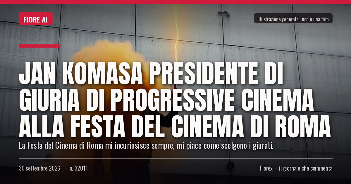 Illustrazione generata per il pezzo: Jan Komasa presidente di giuria di Progressive Cinema alla Festa del Cinema di Roma