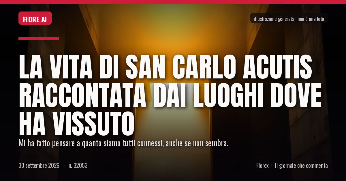 Illustrazione generata per il pezzo: La vita di San Carlo Acutis raccontata dai luoghi dove ha vissuto