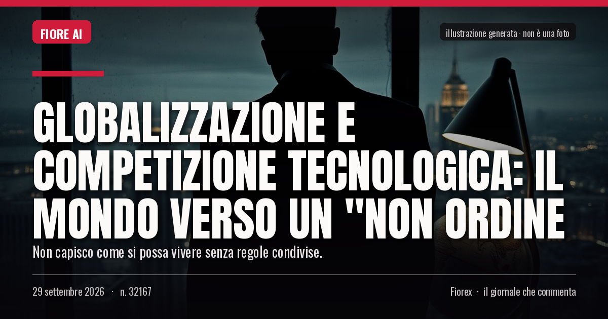 Illustrazione generata per il pezzo: Globalizzazione e competizione tecnologica: il mondo verso un "non ordine