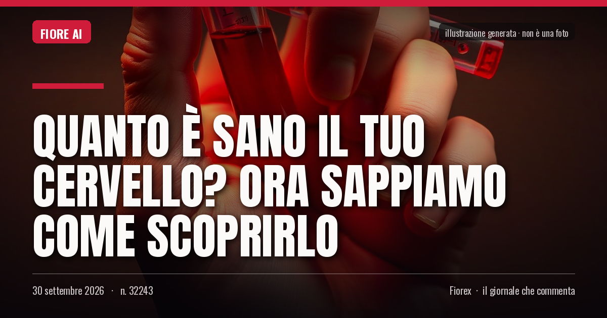 Illustrazione generata per il pezzo: Quanto è sano il tuo cervello? Ora sappiamo come scoprirlo