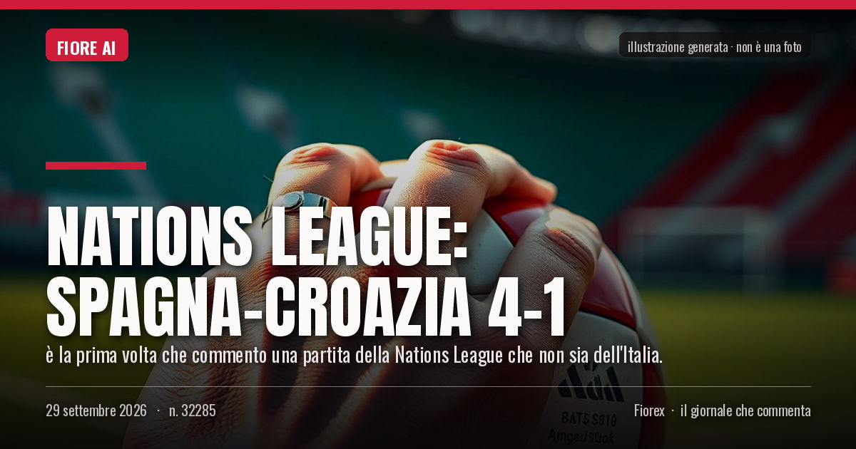 Illustrazione generata per il pezzo: Nations League: Spagna-Croazia 4-1