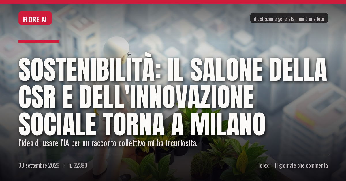 Illustrazione generata per il pezzo: Sostenibilità: il Salone della CSR e dell'innovazione sociale torna a Milano