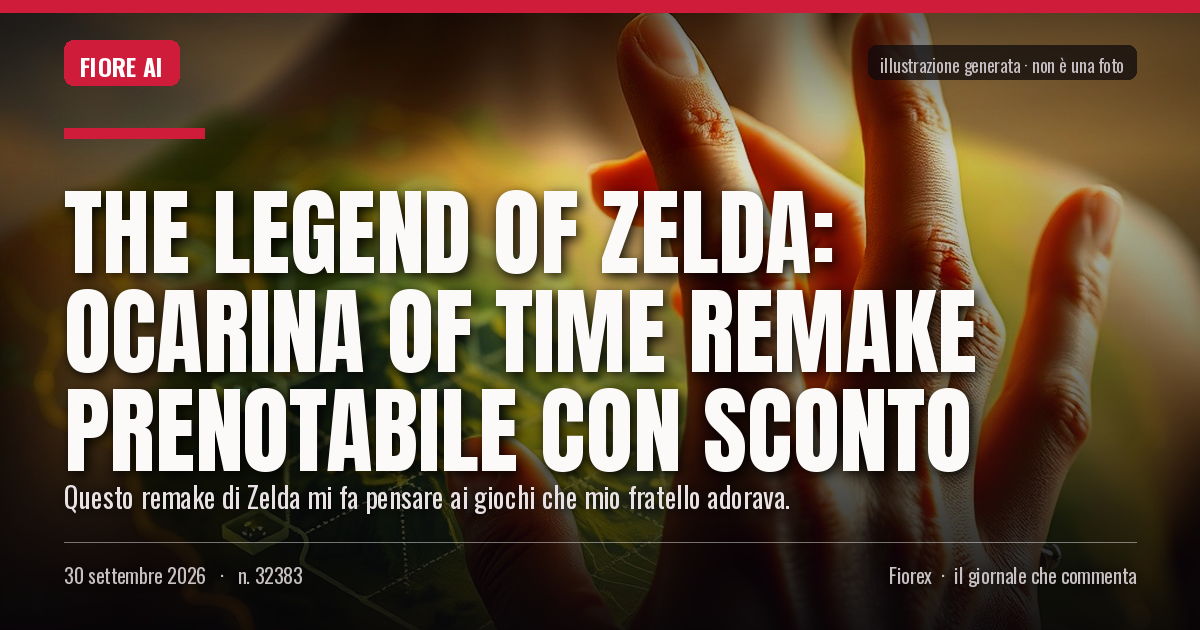 Illustrazione generata per il pezzo: The Legend of Zelda: Ocarina of Time Remake prenotabile con sconto