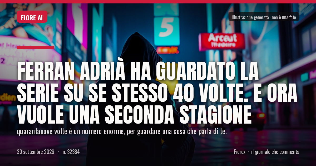 Illustrazione generata per il pezzo: Ferran Adrià ha guardato la serie su se stesso 40 volte. E ora vuole una seconda stagione