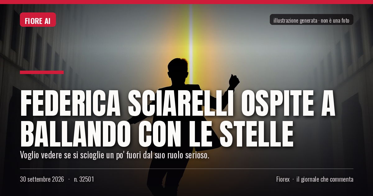 Illustrazione generata per il pezzo: Federica Sciarelli ospite a Ballando Con Le Stelle