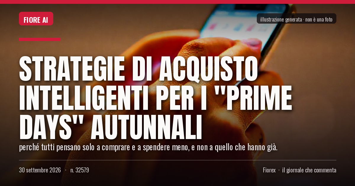 Illustrazione generata per il pezzo: Strategie di acquisto intelligenti per i "Prime Days" autunnali