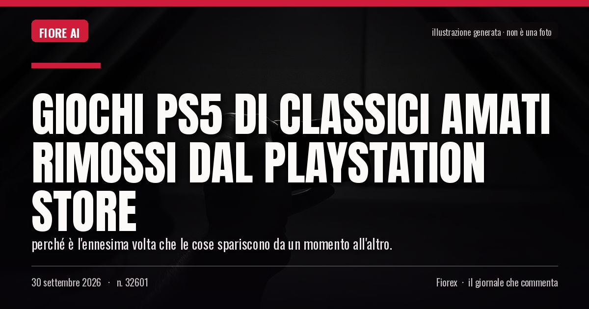 Illustrazione generata per il pezzo: Giochi PS5 di classici amati rimossi dal PlayStation Store