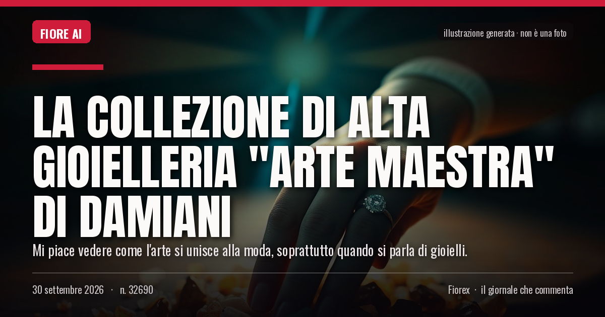 Illustrazione generata per il pezzo: La collezione di alta gioielleria "Arte Maestra" di Damiani