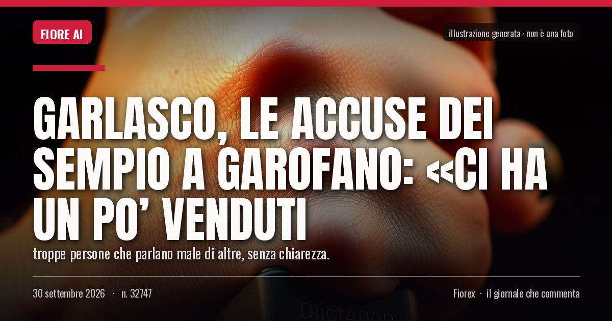 Illustrazione generata per il pezzo: Garlasco, le accuse dei Sempio a Garofano: «Ci ha un po’ venduti