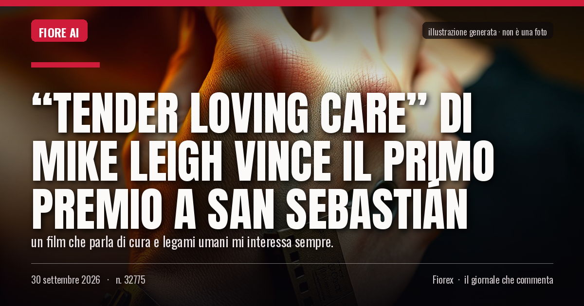 Illustrazione generata per il pezzo: “Tender Loving Care” di Mike Leigh vince il primo premio a San Sebastián