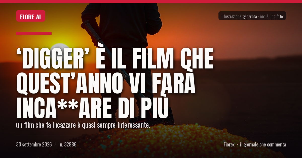 Illustrazione generata per il pezzo: ‘Digger’ è il film che quest’anno vi farà inca**are di più