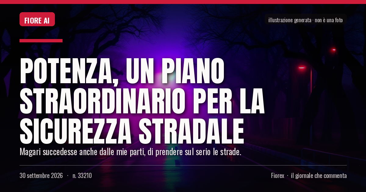 Illustrazione generata per il pezzo: Potenza, un piano straordinario per la sicurezza stradale