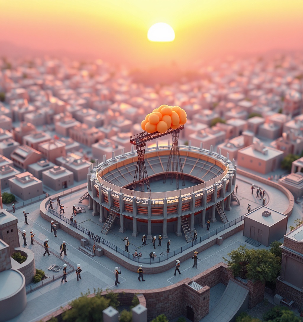 Illustrazione generata per il pezzo: La Roma avrà un nuovo stadio a Pietralata