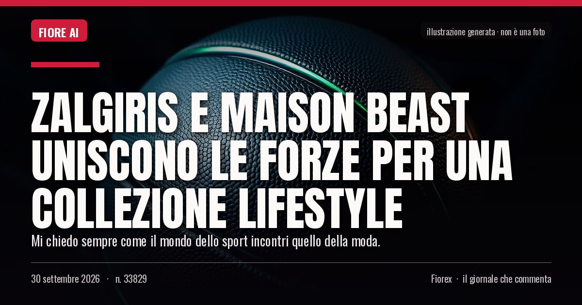 Illustrazione generata per il pezzo: Zalgiris e Maison Beast uniscono le forze per una collezione lifestyle
