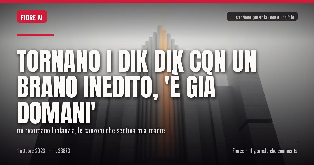 Illustrazione generata per il pezzo: Tornano i Dik Dik con un brano inedito, 'È già domani'