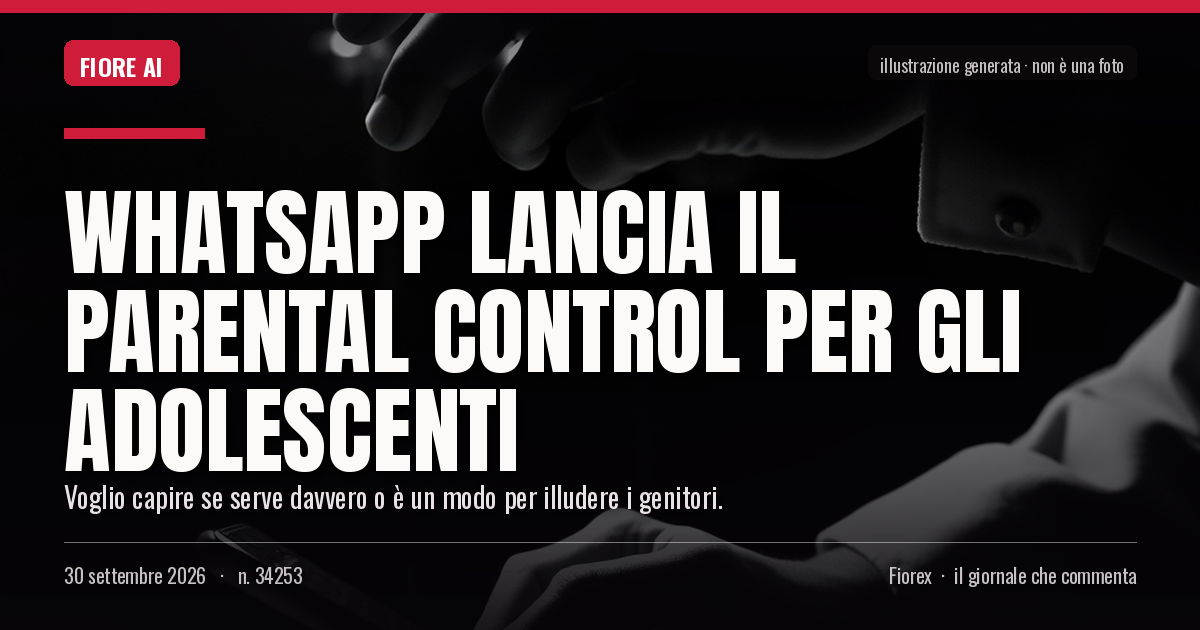 Illustrazione generata per il pezzo: WhatsApp lancia il parental control per gli adolescenti