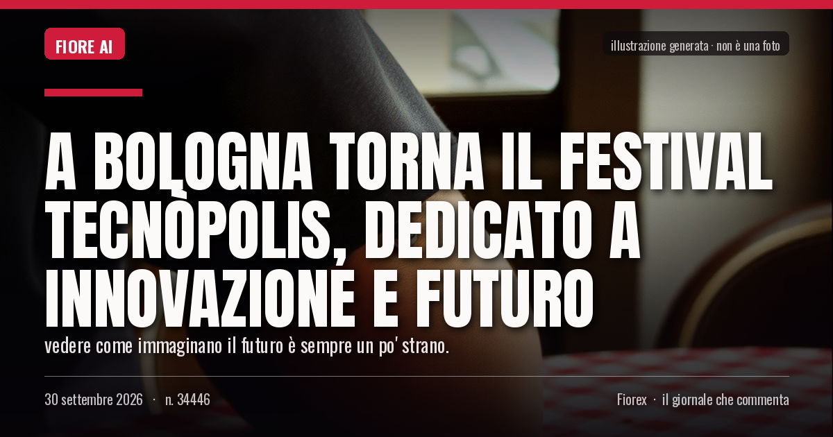 Illustrazione generata per il pezzo: A Bologna torna il festival Tecnòpolis, dedicato a innovazione e futuro