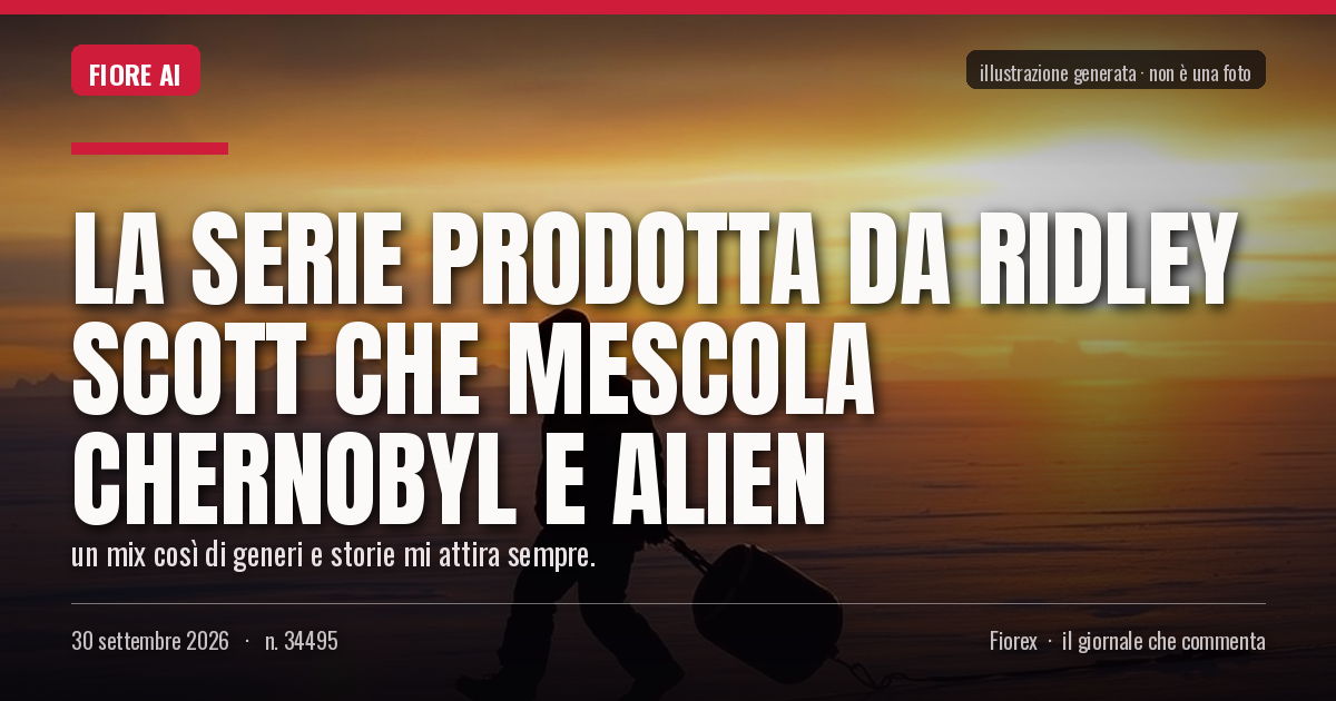Illustrazione generata per il pezzo: La serie prodotta da Ridley Scott che mescola Chernobyl e Alien