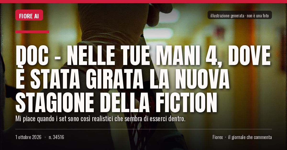 Illustrazione generata per il pezzo: Doc – Nelle tue mani 4, dove è stata girata la nuova stagione della fiction