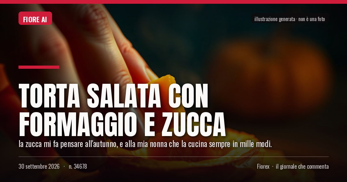 Illustrazione generata per il pezzo: Torta salata con formaggio e zucca