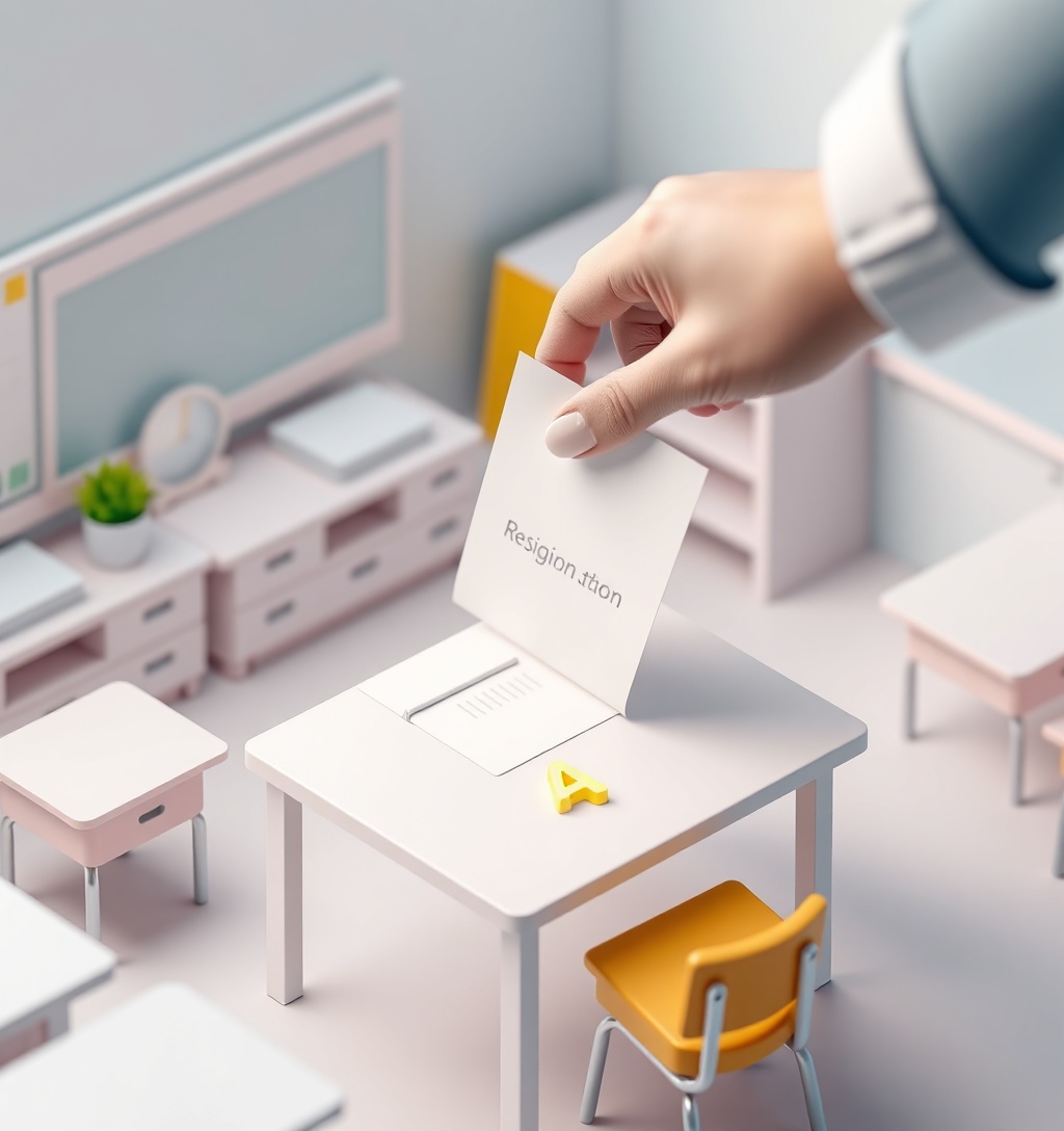 Illustrazione generata per il pezzo: La vera crisi della scuola in Europa: il 53% degli insegnanti lascia prima della pensione