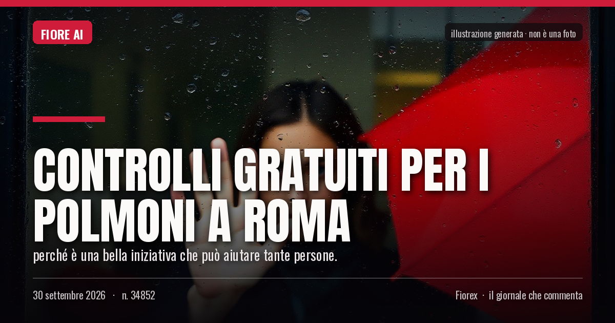 Illustrazione generata per il pezzo: Controlli gratuiti per i polmoni a Roma