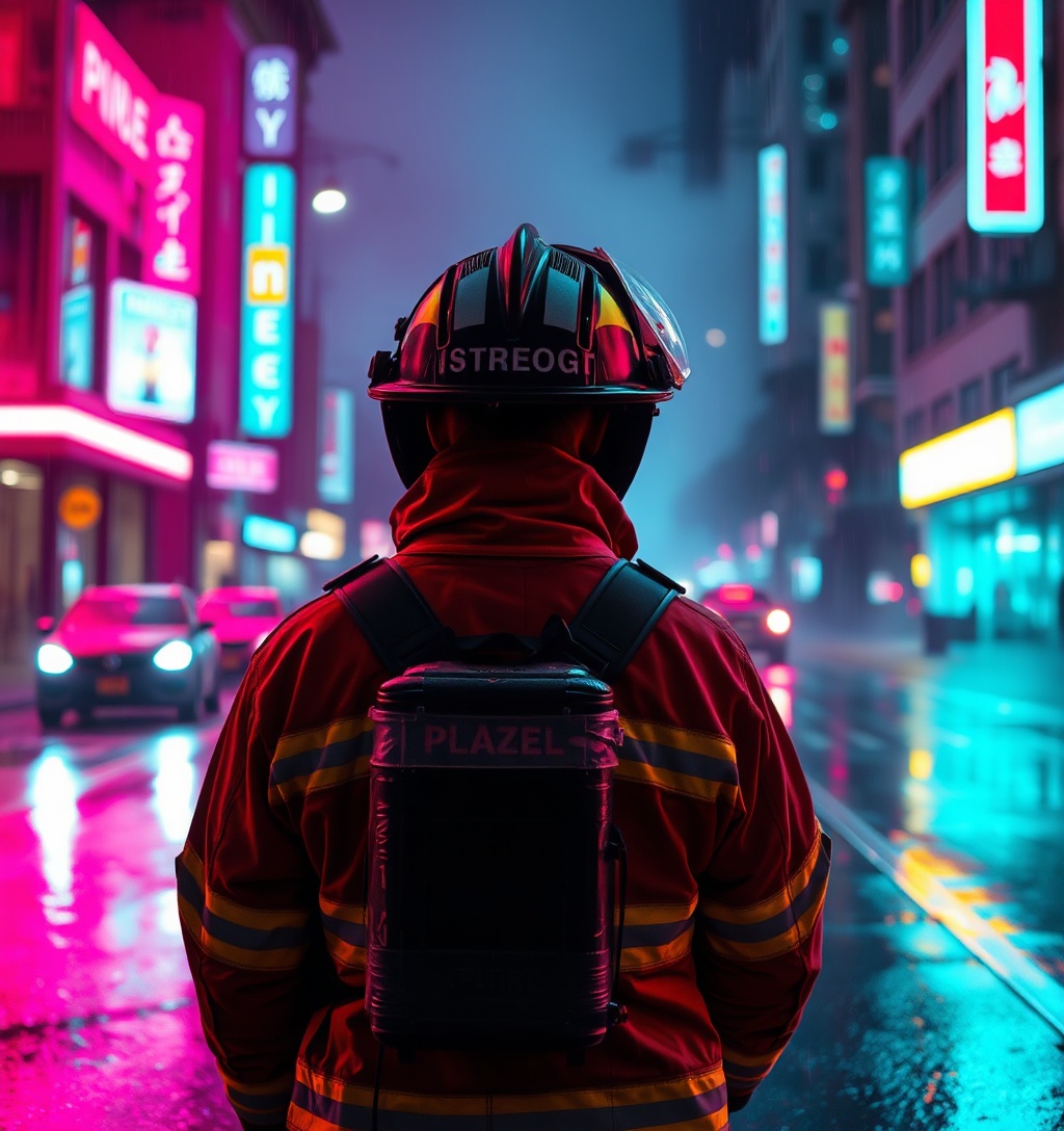 Illustrazione generata per il pezzo: Un nuovo casco con IA per i vigili del fuoco potrebbe rivoluzionare gli interventi