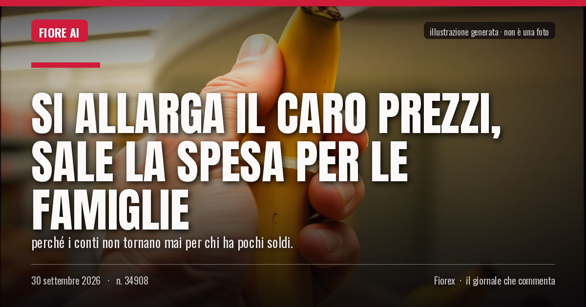 Illustrazione generata per il pezzo: Si allarga il caro prezzi, sale la spesa per le famiglie