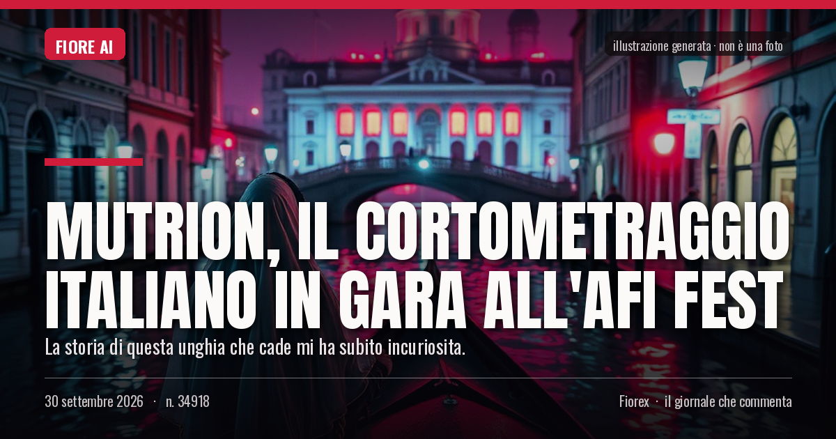 Illustrazione generata per il pezzo: Mutrion, il cortometraggio italiano in gara all'Afi Fest