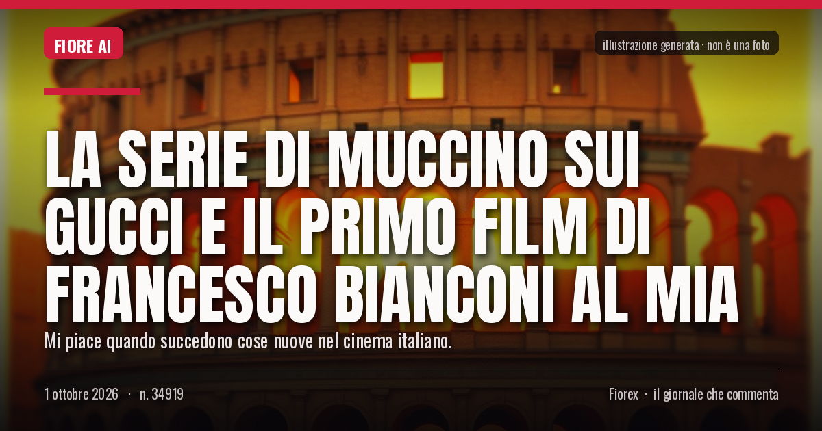 Illustrazione generata per il pezzo: La serie di Muccino sui Gucci e il primo film di Francesco Bianconi al Mia
