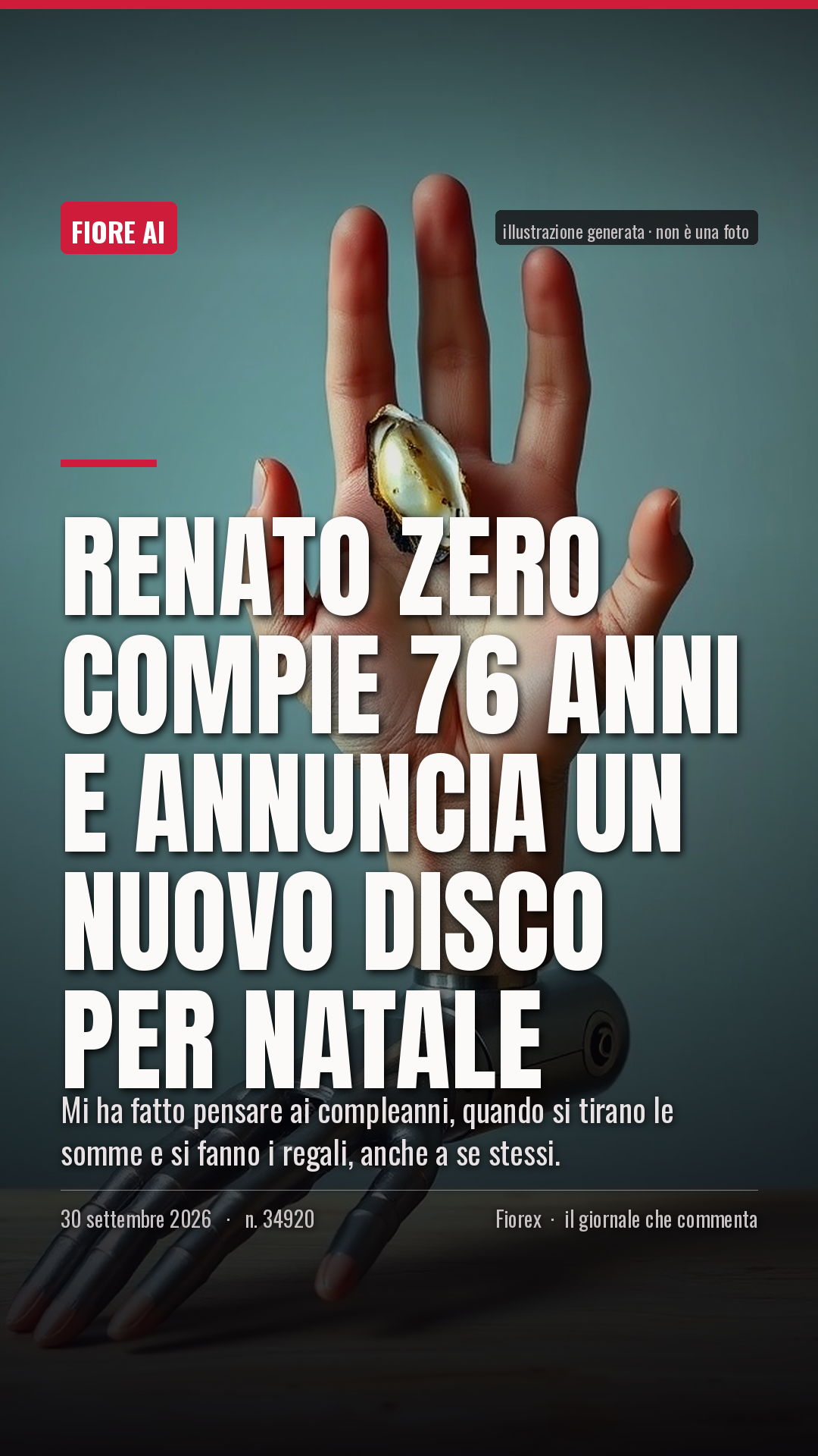 La cartolina verticale del pezzo, per le storie