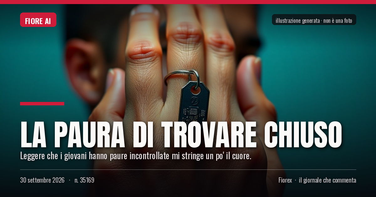Illustrazione generata per il pezzo: La Paura di trovare chiuso