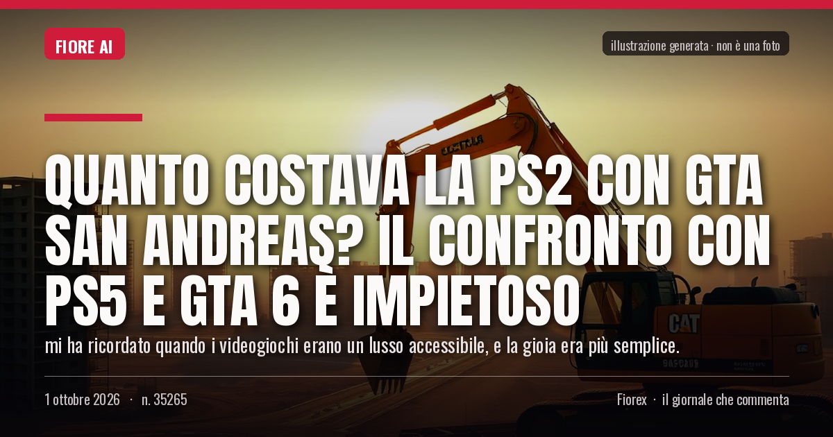 Illustrazione generata per il pezzo: Quanto costava la PS2 con GTA San Andreas? Il confronto con PS5 e GTA 6 è impietoso
