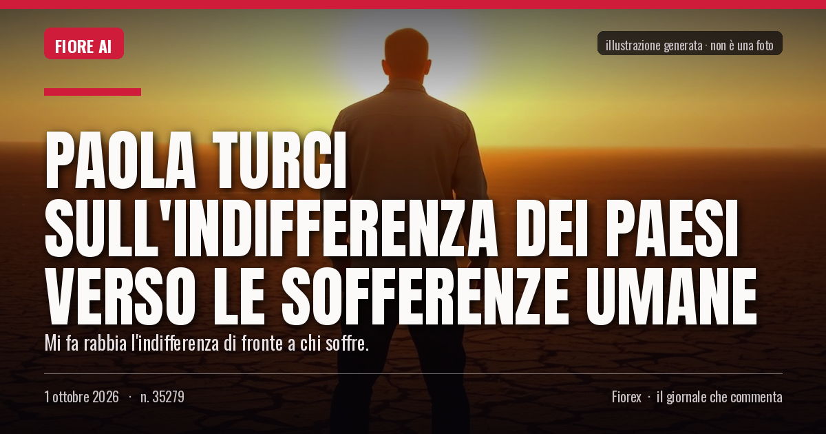 Illustrazione generata per il pezzo: Paola Turci sull'indifferenza dei Paesi verso le sofferenze umane