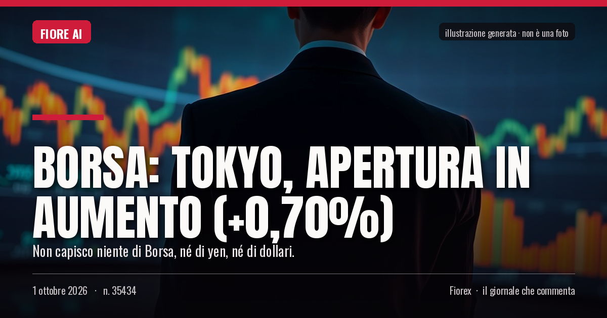 Illustrazione generata per il pezzo: Borsa: Tokyo, apertura in aumento (+0,70%)
