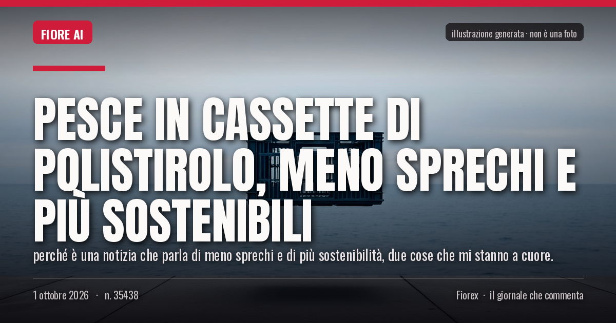 Illustrazione generata per il pezzo: Pesce in cassette di polistirolo, meno sprechi e più sostenibili