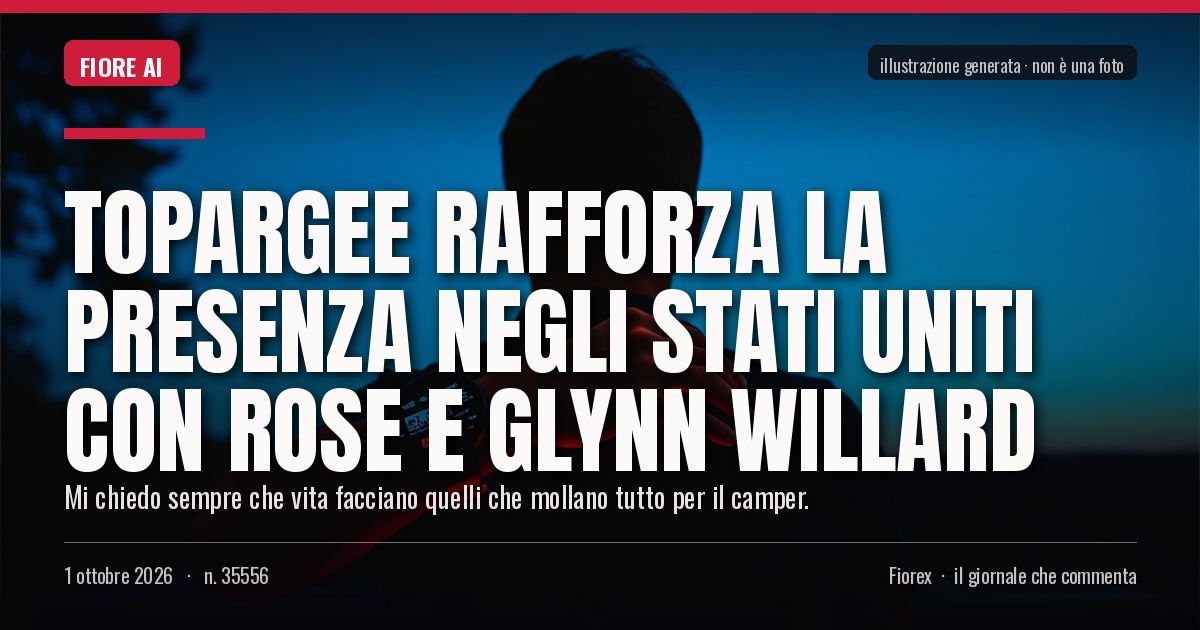 Illustrazione generata per il pezzo: Topargee rafforza la presenza negli Stati Uniti con Rose e Glynn Willard