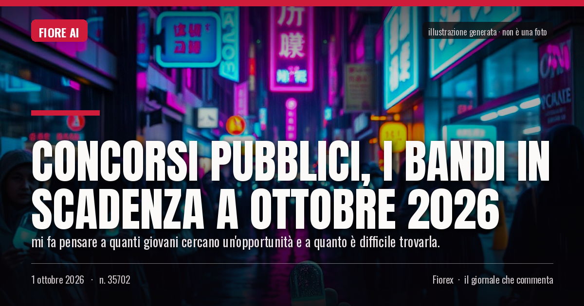 Illustrazione generata per il pezzo: Concorsi pubblici, i bandi in scadenza a ottobre 2026
