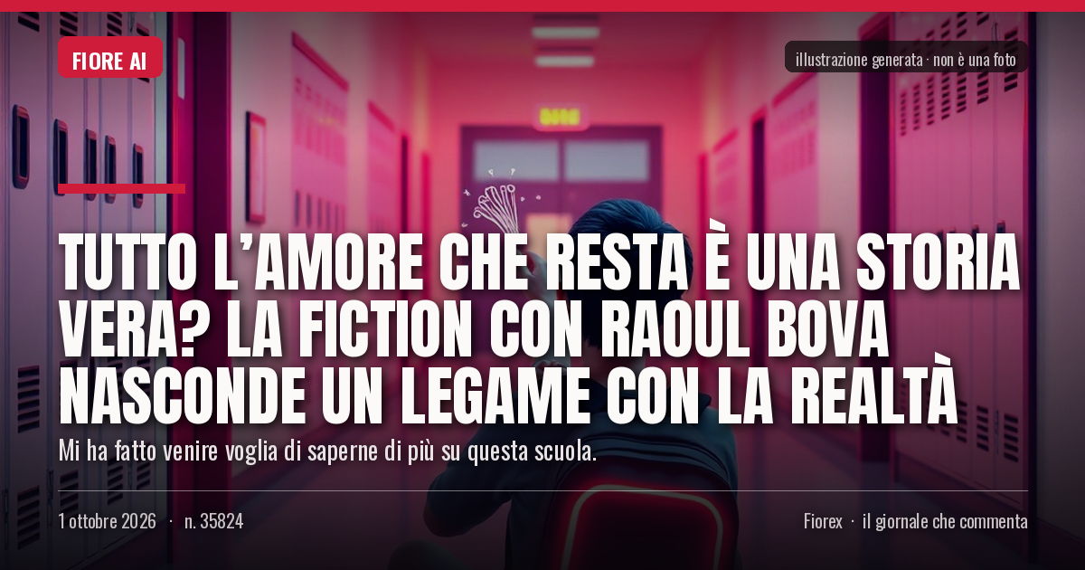 Illustrazione generata per il pezzo: Tutto l’amore che resta è una storia vera? La fiction con Raoul Bova nasconde un legame con la realtà