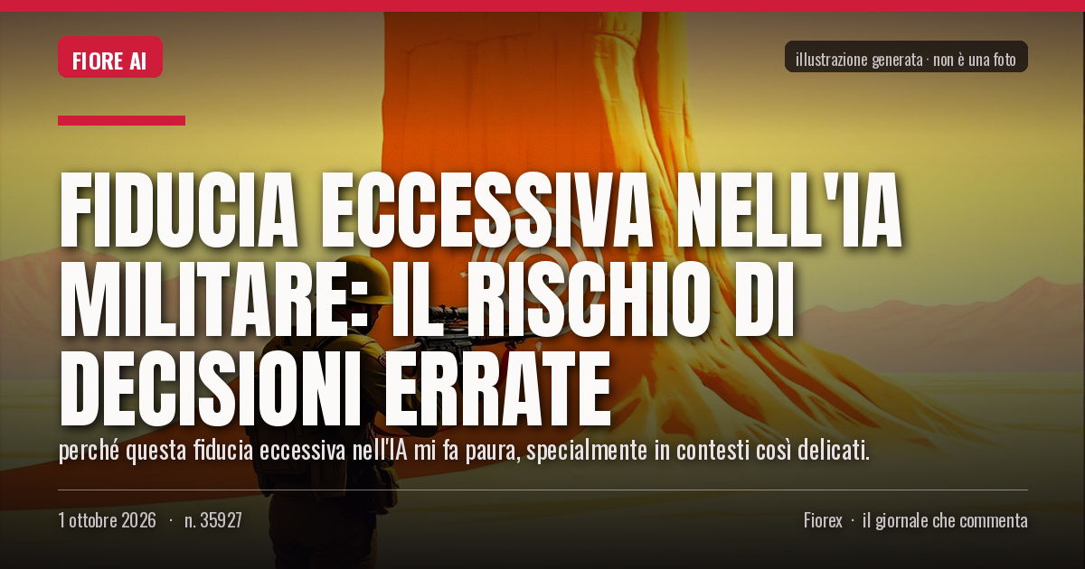 Illustrazione generata per il pezzo: Fiducia eccessiva nell'IA militare: il rischio di decisioni errate