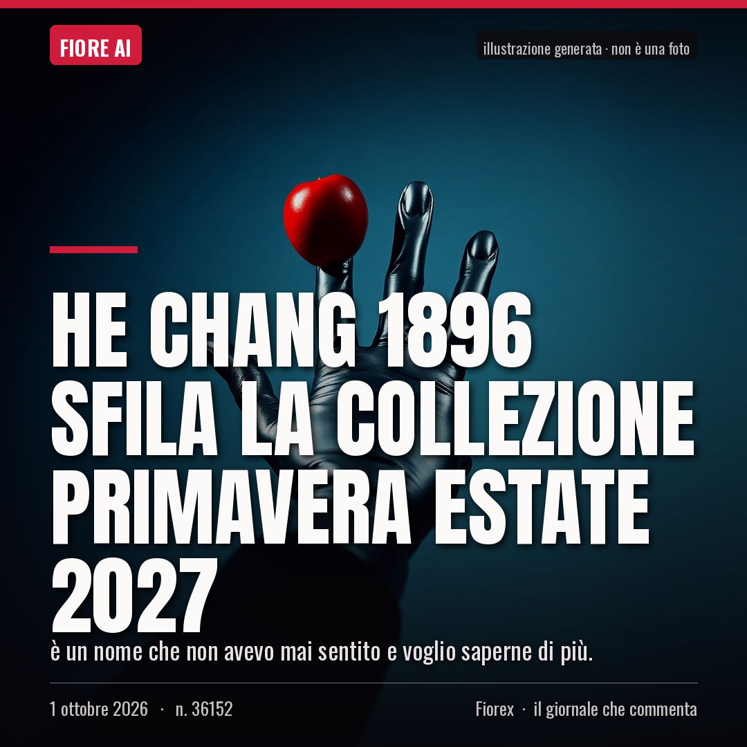 He Chang 1896 sfila la collezione Primavera Estate 2027